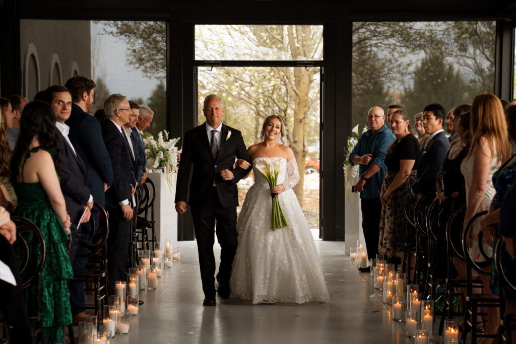 Photographed by Benjamin Britton Photography Wedding Rain Plan Columbus by Fiori Florals